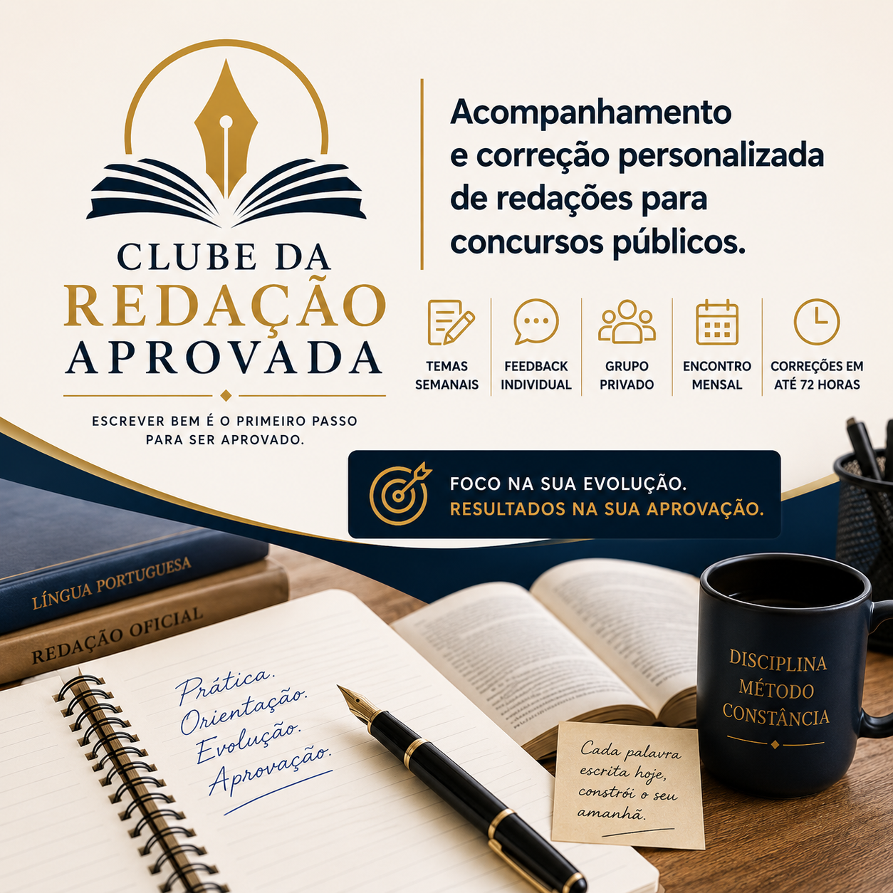 Acompanhamento mensal de redação